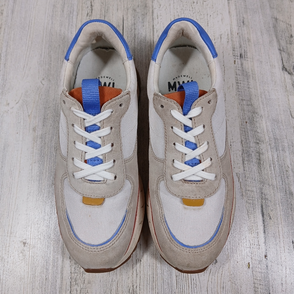 Madewell Kickoff Trainer Sneakers in Recycled Nylon, Suede and Leather - Picture 3 of 12